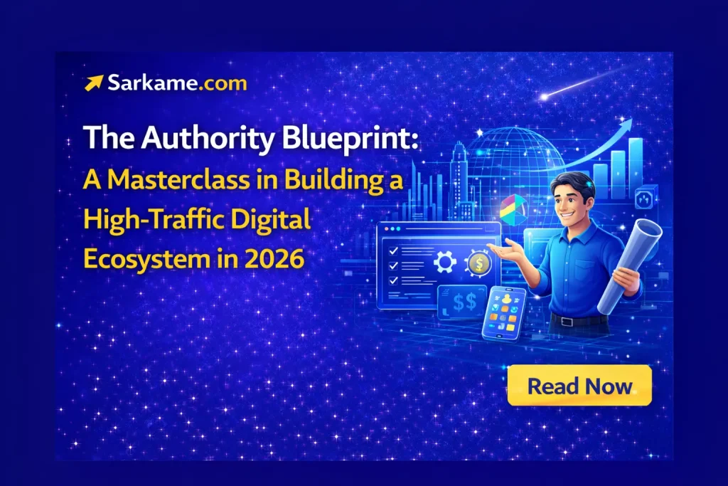 Authority Building Blueprint 2026, Digital Success Roadmap, Sarkame Tutorials, Advanced Content Strategy.